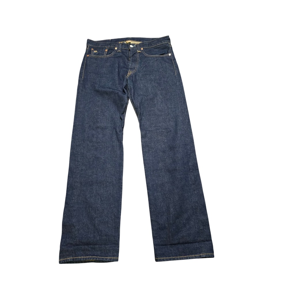 Double RL Ralph Lauren RRL Straight Jeans Men 30x30 Dark Japan Woven Selvedge